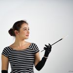 Mit Bella Charlotta im Studio als Andrea Hepurn
